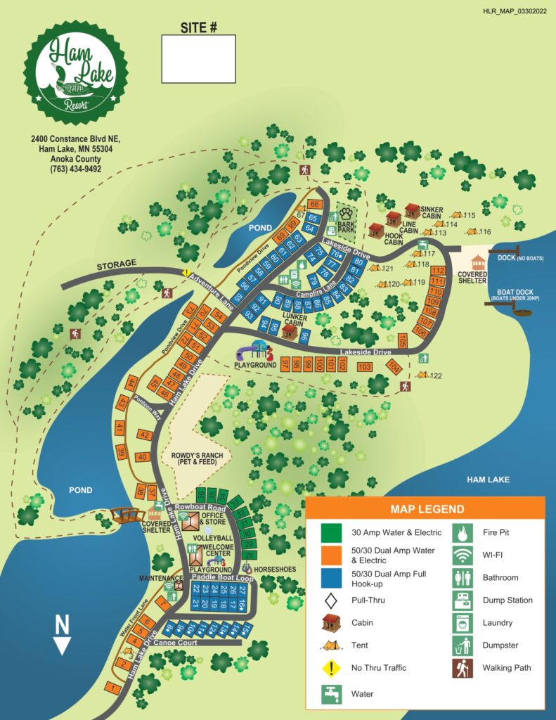 Ham Lake Resort Map