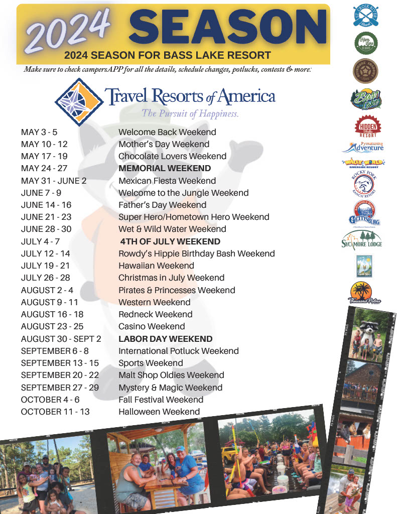 Travel Resorts Of America Bass Lake Resort January Newsletter 2024   BLR 2024 Event Calendar 